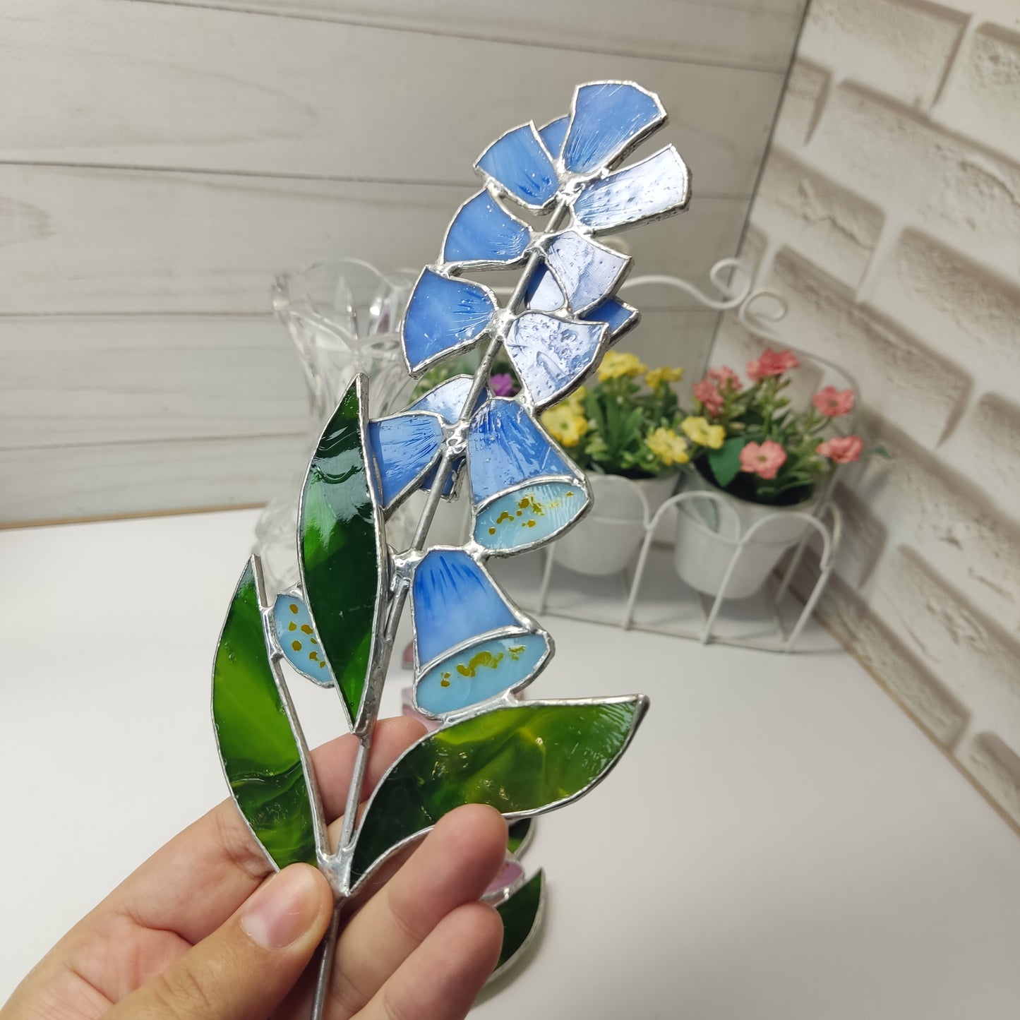 Pinkbell flowers or bluebell flowers Suncatcher a gift for mom and grandma