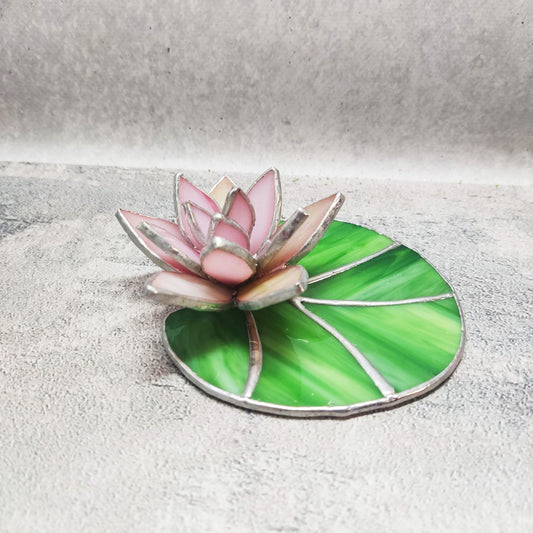 Stained glass lotus 3d, Water lily, flower stained glass, lotus flower glass, stained glass plant, lotus decoration, pink lotus