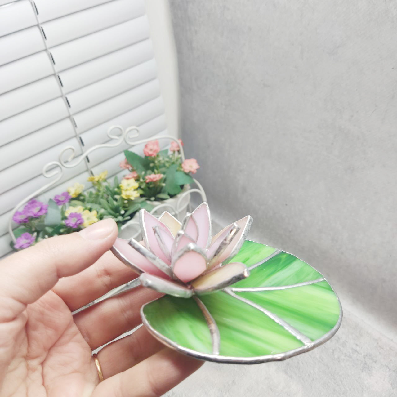 Stained glass lotus 3d, Water lily, flower stained glass, lotus flower glass, stained glass plant, lotus decoration, pink lotus