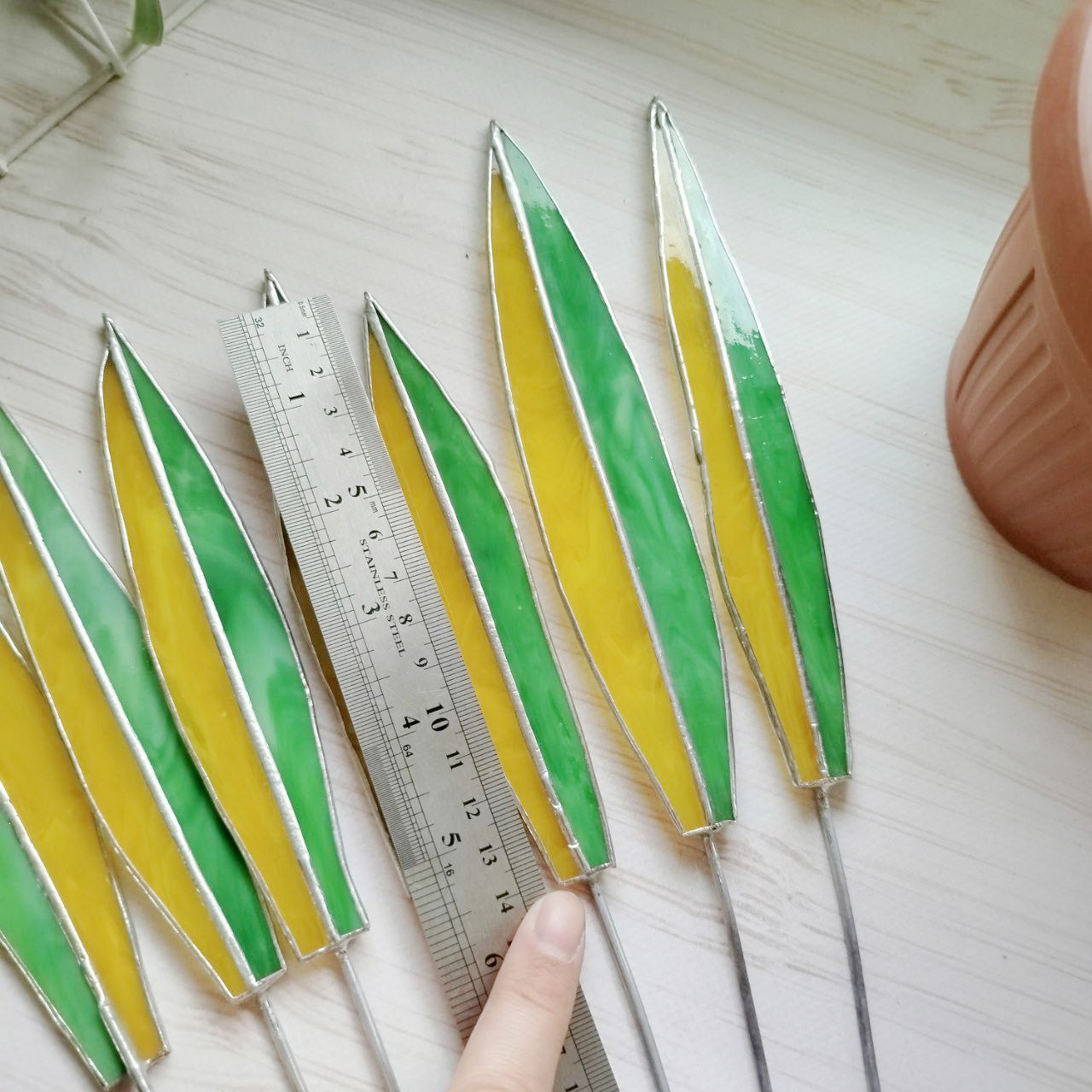 Stained glass succulent, Agave handmade plant, Agave decor, fake plant, plants suncatcher, table plant decor, 3d cactus, glass succulent