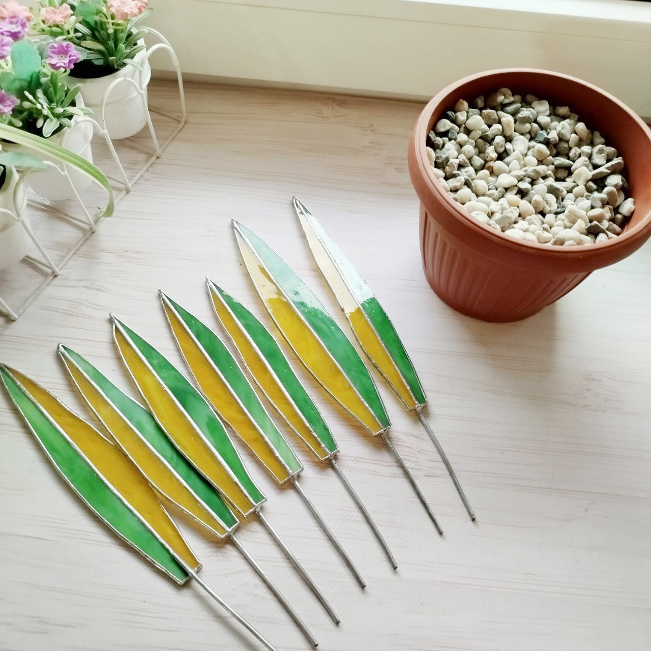 Stained glass succulent, Agave handmade plant, Agave decor, fake plant, plants suncatcher, table plant decor, 3d cactus, glass succulent